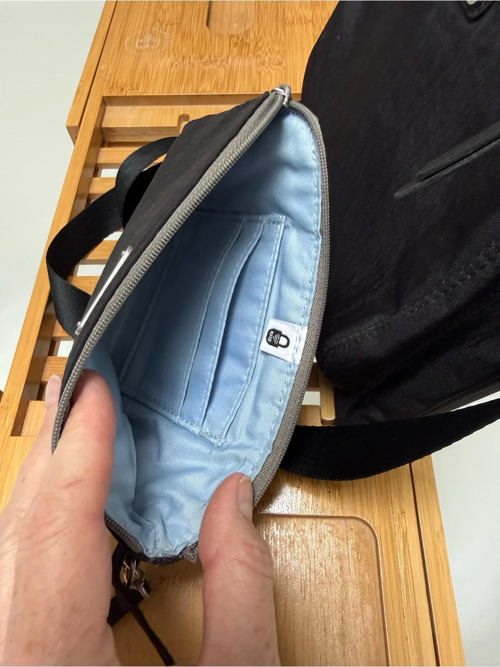 Baggallini “Go Bag” crossbody purse with matching RFID wristlet wallet
